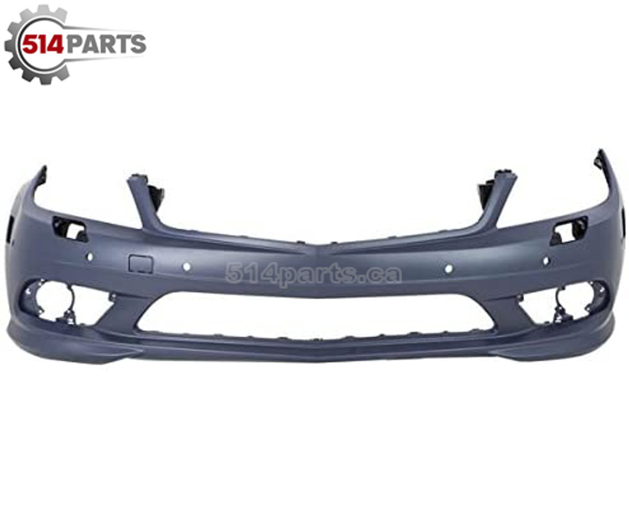 2008 - 2011 MERCEDES-BENZ C230/C250/C300/C350 with AMG SPORT PKG PRIMED FRONT BUMPER COVER with SENSOR HOLES/HEADLIGHT WASHER HOLE - PARE-CHOCS AVANT PRIME avec PAQUET AMG avec TROUS de CAPTEURS/LAVE-PHARES