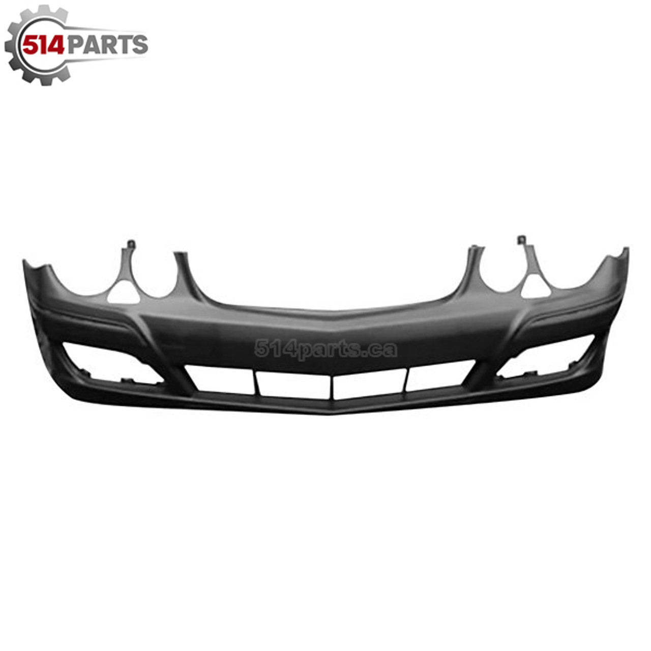 2007 - 2009 MERCEDES-BENZ E320/E350/E550 without SPORT PKG PRIMED FRONT BUMPER COVER with HEADLIGHT WASHER HOLE without PARKING SENSOR HOLES - PARE-CHOCS AVANT PRIME sans PAQUET SPORT avec TROUS pour LAVE-PHARES sans TROUS de CAPTEURS