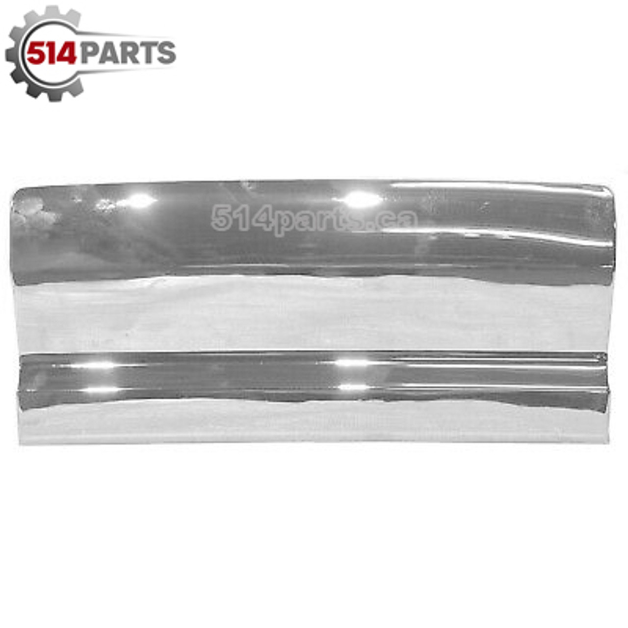 2015 - 2019 GMC SIERRA 2500/3500/DENALI FRONT BUMPER COVER TRIM PANEL CHROME FILLER PIECE FOR USE WITHOUT LICENSE PLASTE - PANNEAU DE GARNITURE DE PARE-CHOC AVANT PIECE DE REMPLISSAGE CHROMEE a UTILISER SANS PLATRE DE LICENCE