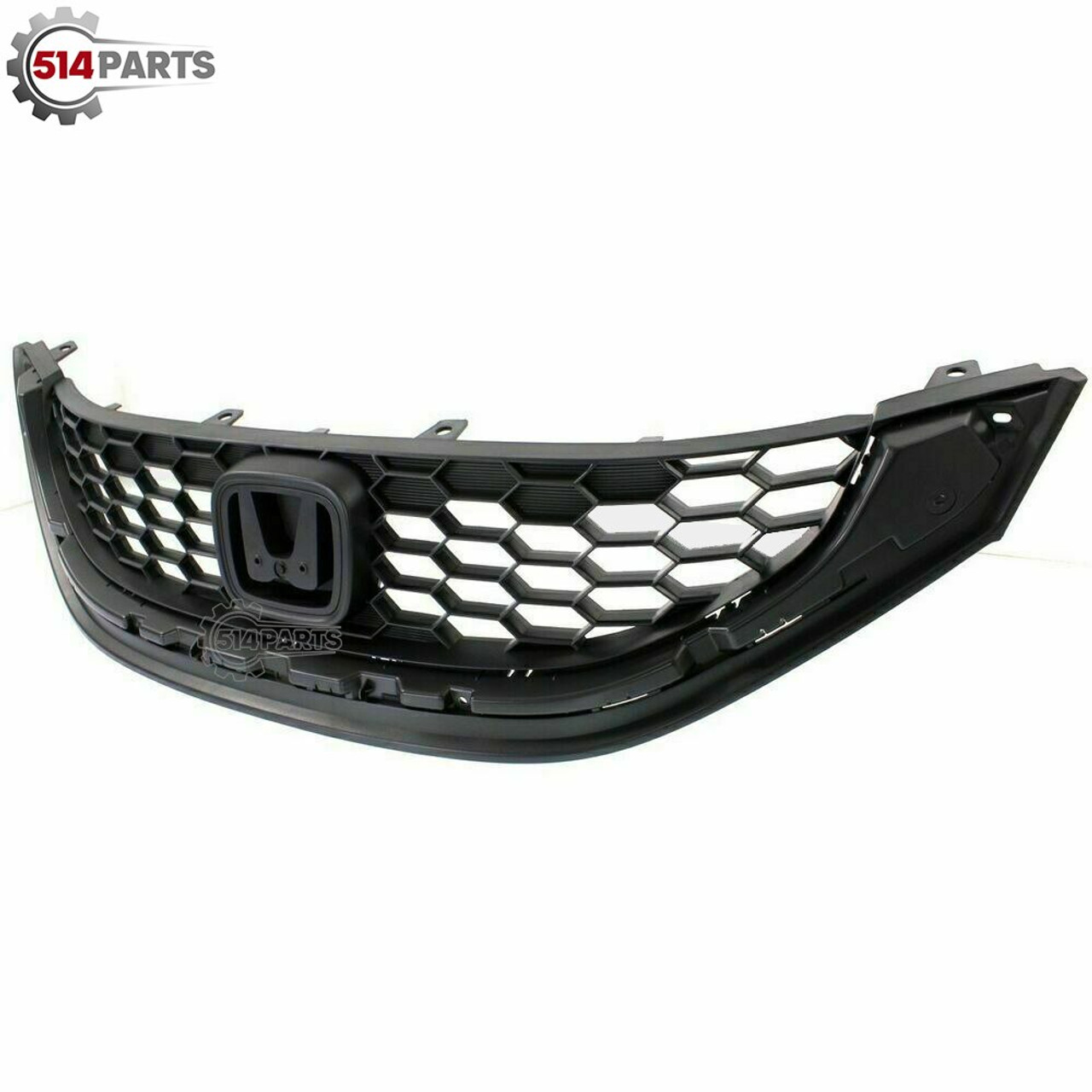 2013 - 2015 HONDA CIVIC SEDAN 2.4L EX/EX-L/SI MODELS FRONT BUMPER COVER GRILLE BLACK - CALANDRE pour PARE-CHOCS AVANT NOIR