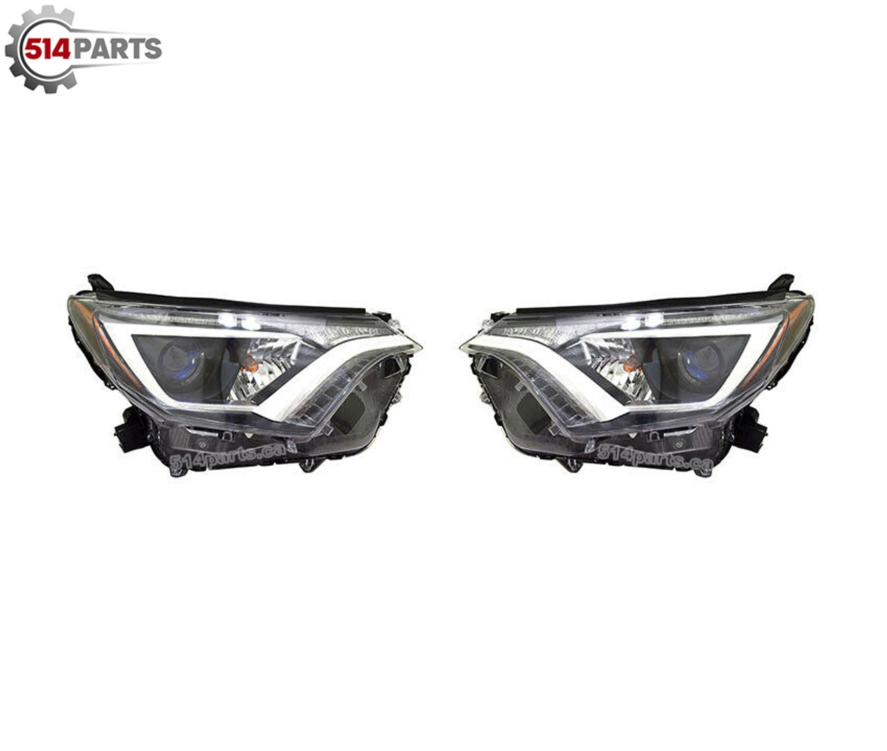 2016 - 2018 TOYOTA RAV4 NORTH AMERICAN BUILT MODELS HALOGEN HEADLIGHTS High Quality - PHARES AVANT a HALOGENE Haute Qualite