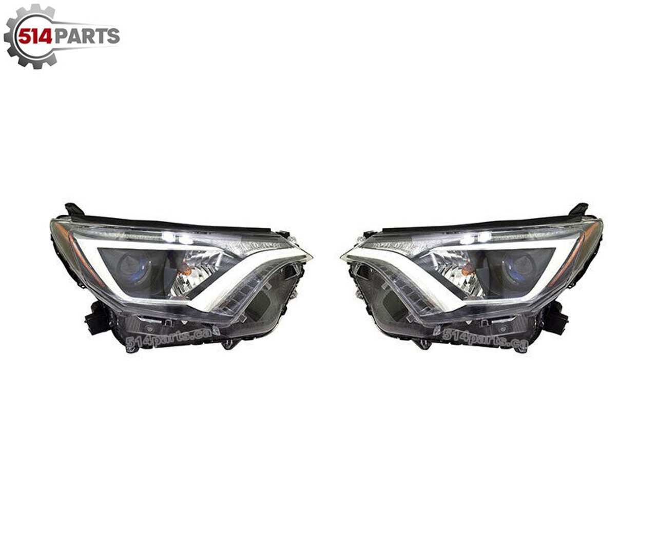 2016 - 2018 TOYOTA RAV4 NORTH AMERICAN BUILT MODELS HALOGEN HEADLIGHTS - PHARES AVANT a HALOGENE