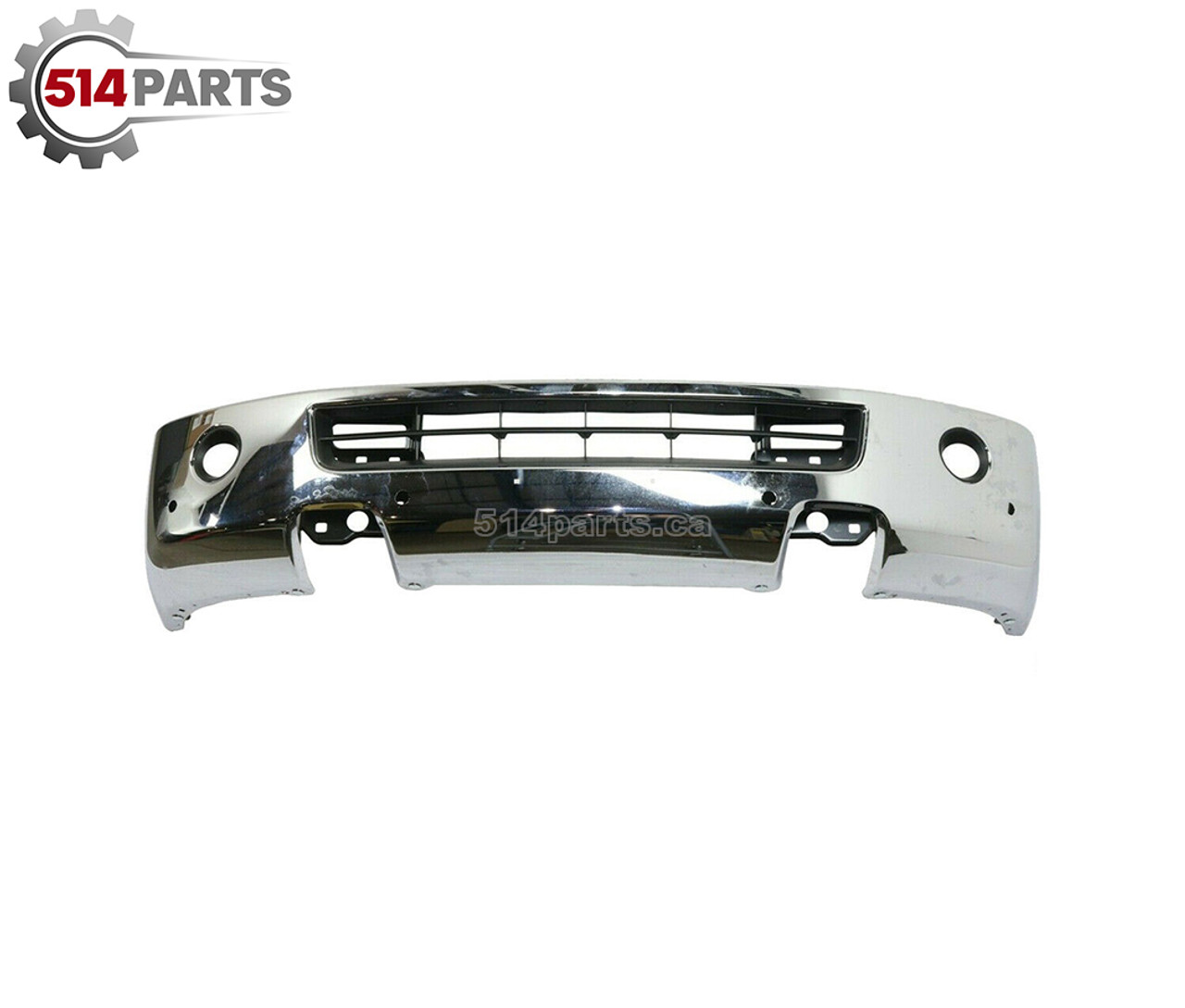 2012 - 2021 NISSAN NV1500/NV2500/NV3500 CHROME STEEL FRONT BUMPER FACE BAR with FOG LIGHT HOLES - PARE-CHOCS AVANT en ACIER CHROMEE avec TROUS ANTIBROUILLARD