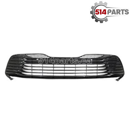 2018 - 2019 TOYOTA CAMRY XLE FRONT BUMPER COVER LOWER GRILLE DARK GRAY with SENSOR  - CALANDRE INFERIEUR pour PARE-CHOCS AVANT GRIS FONCE avec SENSOR