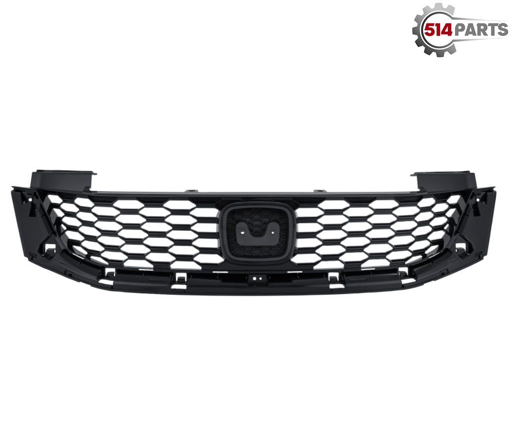 Front Bumper Grille & Chrome Molding Set For 2013-2015 Honda Accord Coupe – Left & Right