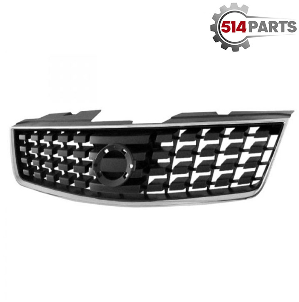 2007 - 2009 NISSAN SENTRA FRONT BUMPER COVER GRILLE CHROME/BLACK - CALANDRE pour PARE-CHOCS AVANT CHROME/NOIR