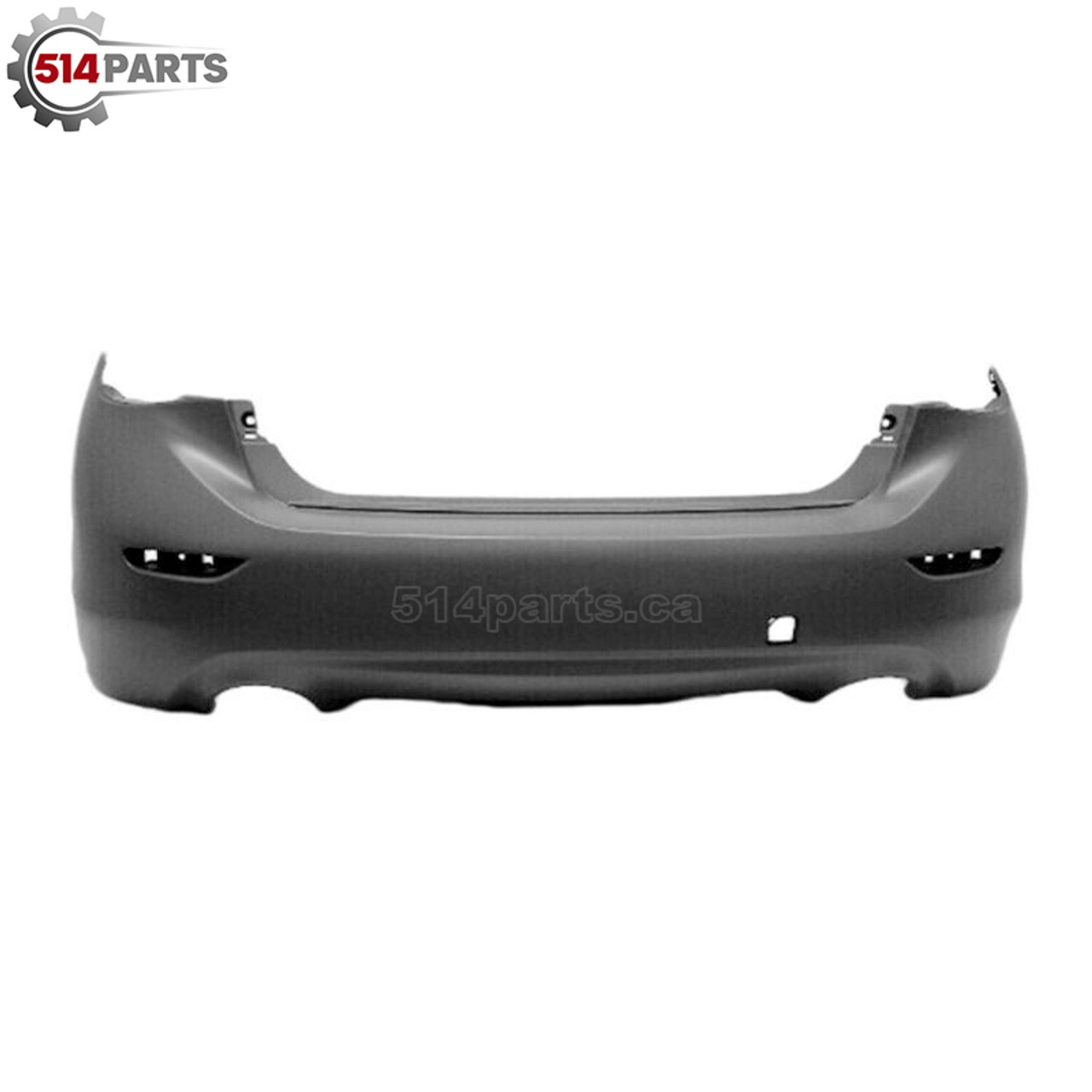 2014 - 2017 INFINITY Q50 SEDAN REAR BUMPER COVER without PARK ASSIST SENSOR HOLES - PARE-CHOC ARRIERE sans TROUS de CAPTEUR