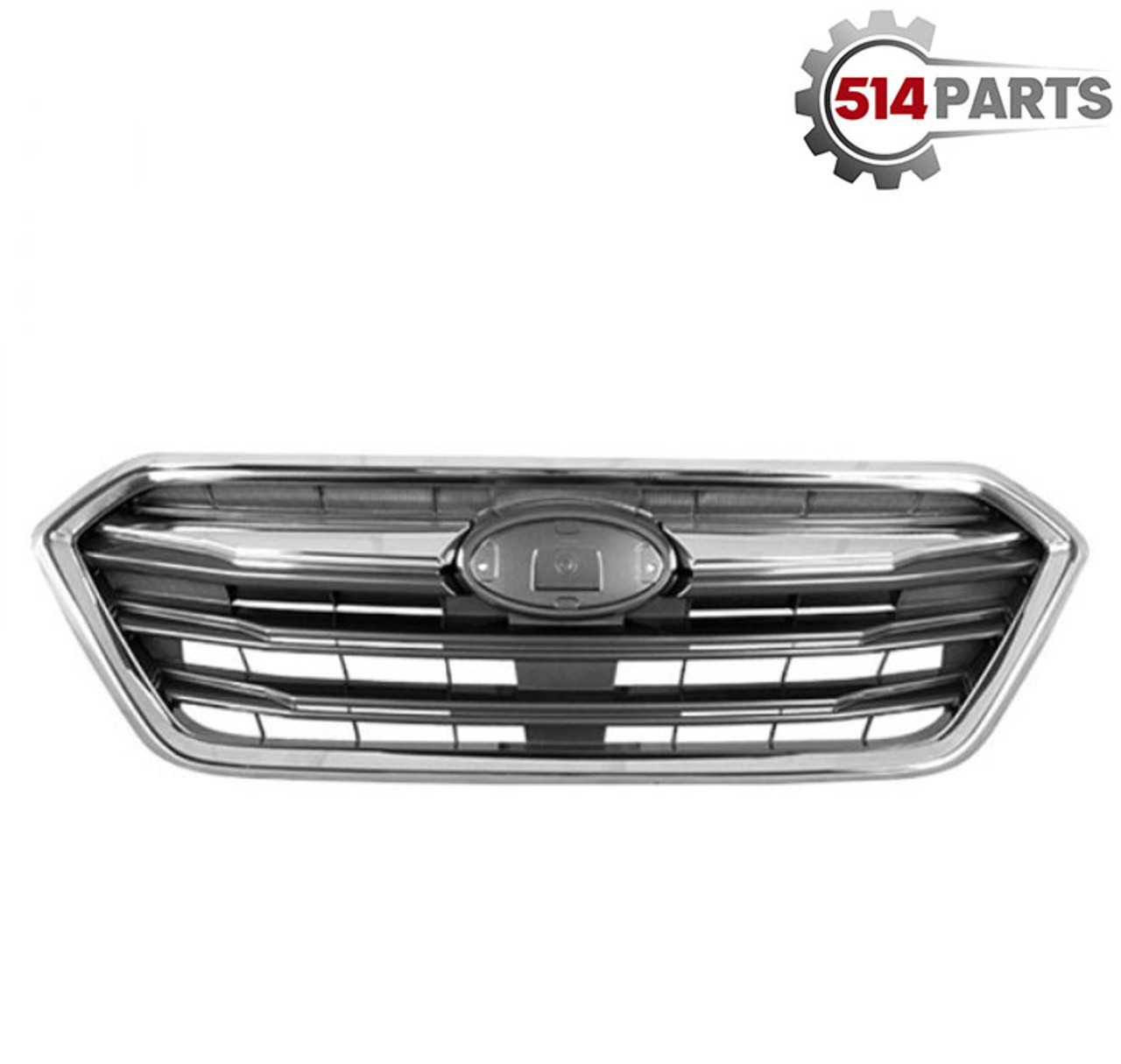 2018 - 2019 SUBARU LEGACY FRONT BUMPER COVER GRILLE DARK GRAY with CHROME MOLDING - CALANDRE pour PARE-CHOCS AVANT GRIS FONCE avec MOULURE CHROME