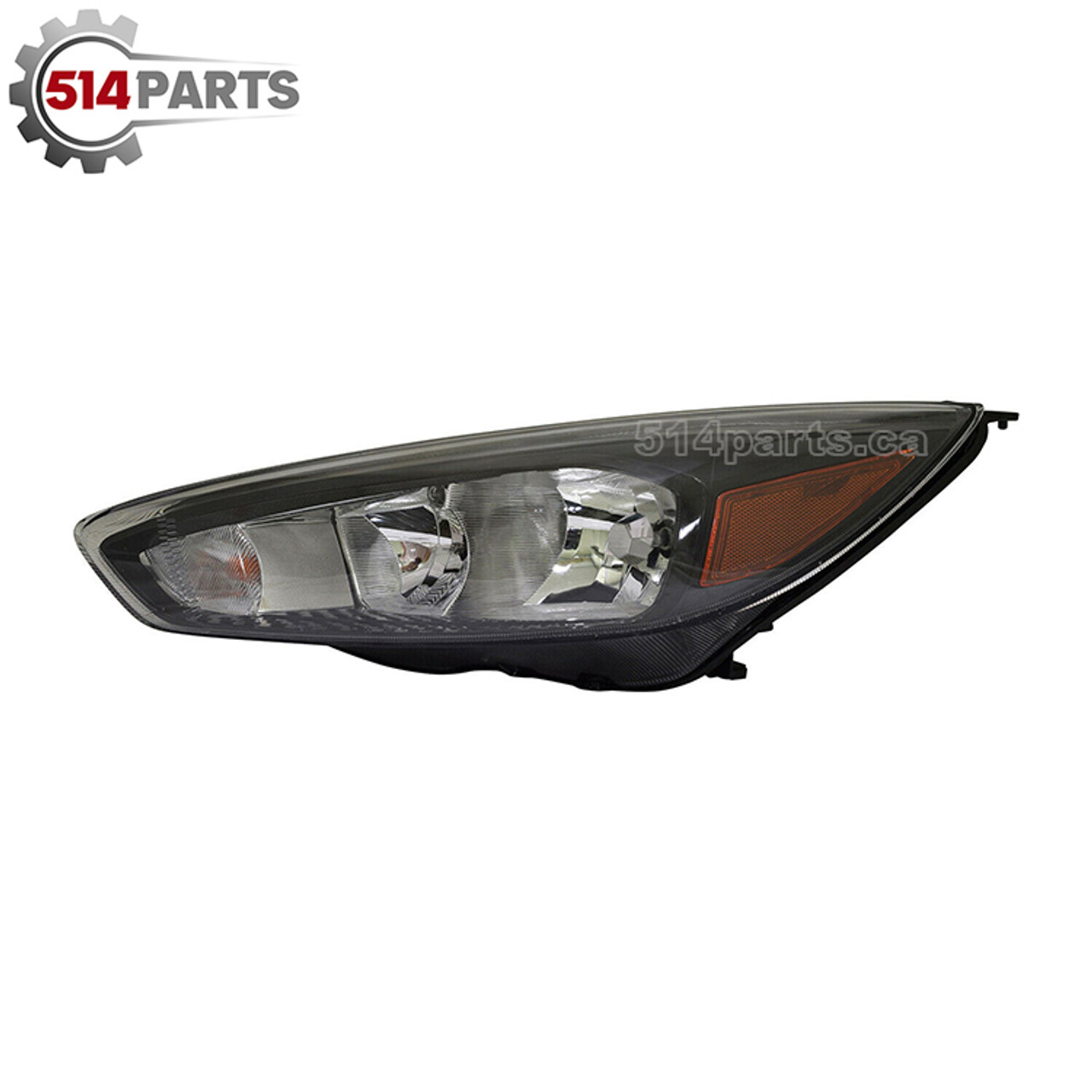 2015 - 2018 FORD FOCUS SEDAN/HATCHBACK HALOGEN HEADLIGHTS without DRL and LED with BLACK BEZEL High Quality - PHARES AVANT Haute Qualite