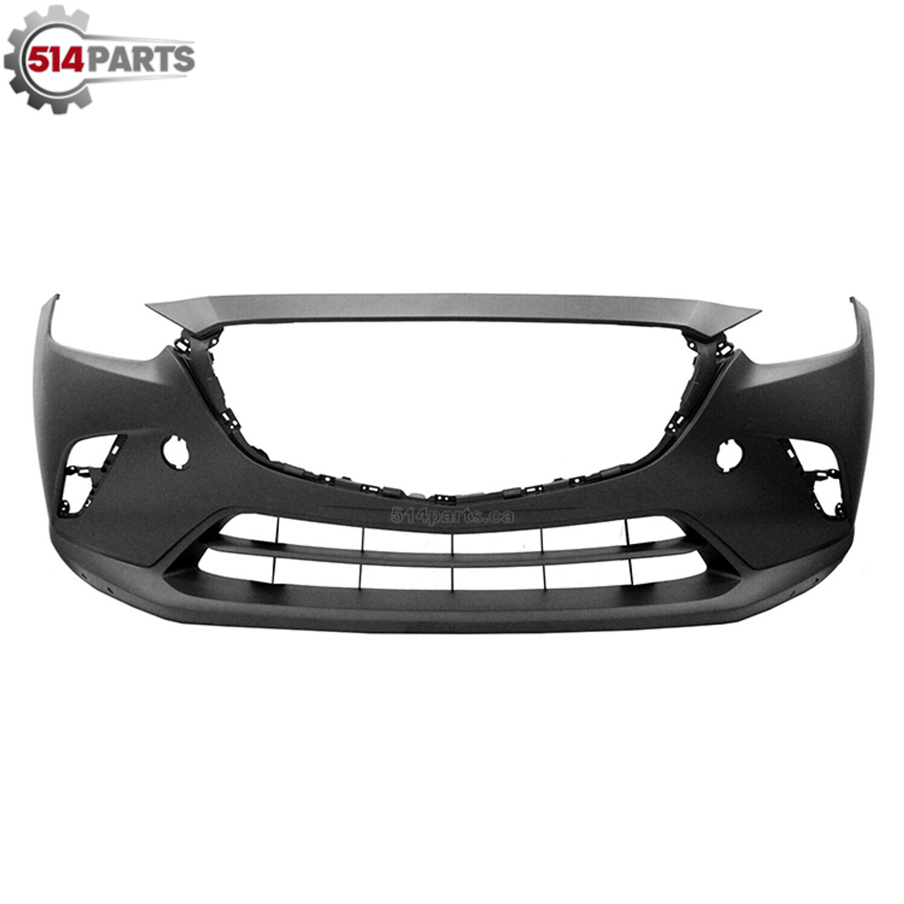 2019 - 2021 MAZDA CX-3 GT FRONT BUMPER COVER with TEXTURED CENTER/LOWER and CHROME MOLDING SLOTS - PARE-CHOC AVANT avec BAS/CENTRE TEXTURE