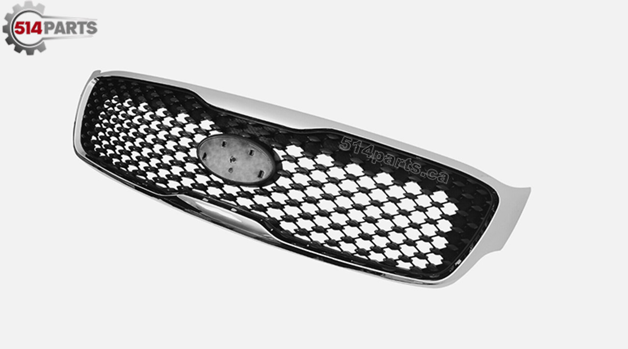 2016 - 2018 KIA SORENTO L/LX/EX FRONT BUMPER COVER GRILLE MATTE BLACK with CHROME MOLDING - CALANDRE pour PARE-CHOCS AVANT NOIR MAT avec MOULURE CHROME