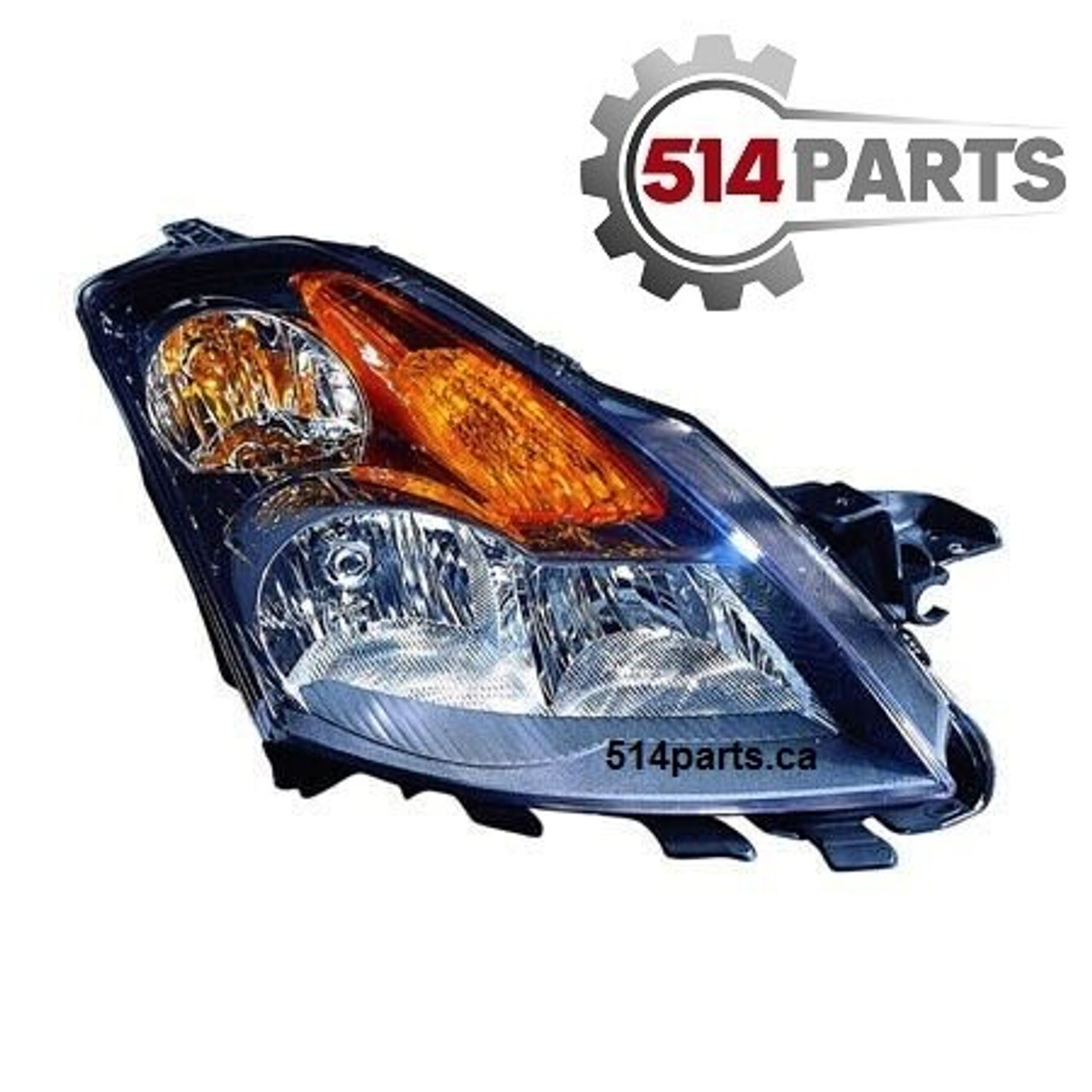 2007 - 2009 NISSAN ALTIMA and ALTIMA HYBRID HEADLIGHTS with GRAY BEZEL - PHARES AVANT AVEC LUNETTE GRISE