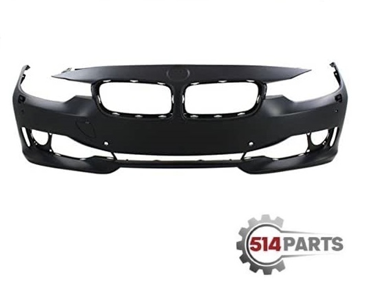 2012 - 2015 BMW 3 SERIES SEDAN/WAGON FRONT BUMPER WITH SENSOR WITH HEAD LIGHTS WASHER WITH CAMERA WITH PARK DISTANCE CONTROL NO MOLDING - PARE-CHOCS AVANT AVEC SENSOR AVEC LAVE PHARES AVEC CAMERA AVEC PARK DISTANCE CONTROL NO MOLDING