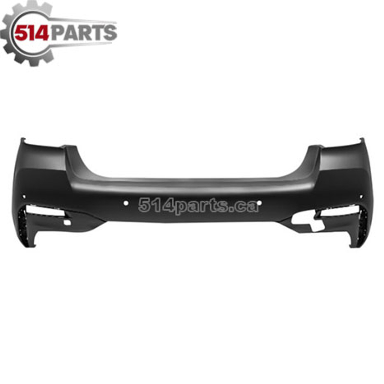 2021 - 2023 BMW 5 SERIES SEDAN WITH M-PACKAGE REAR BUMPER COVER WITH 4 PARK ASSIST SENSOR HOLES WITHOUT PARK ASSISTANT HOLES - CACHE DU PARE-CHOCS ARRIÈRE AVEC TROUS POUR CAPTEURS D'ASSISTANCE AU STATIONNEMENT