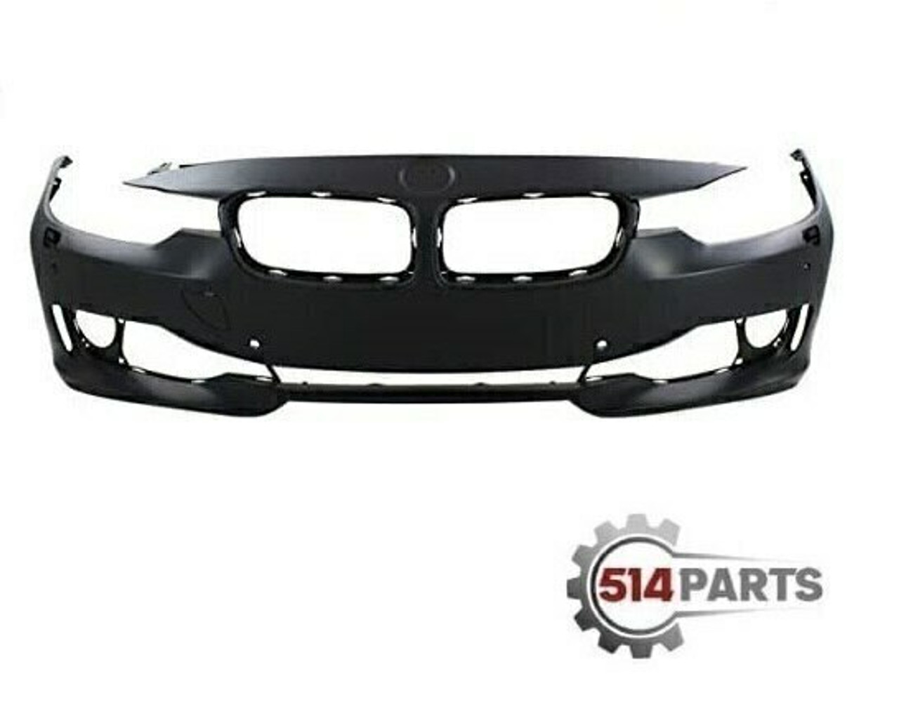 2012 - 2015 BMW 3 SERIES FRONT BUMPER WITH SENSOR NO HEAD LIGHTS WASHER WITH CAMERA WITH PARK DISTANCE CONTROL WITH MOLDING PARE-CHOC AVANT AVEC SENSOR NO LAVE PHARES AVEC CAMERA AVEC PARK DISTANCE CONTROL AVEC MOLDING