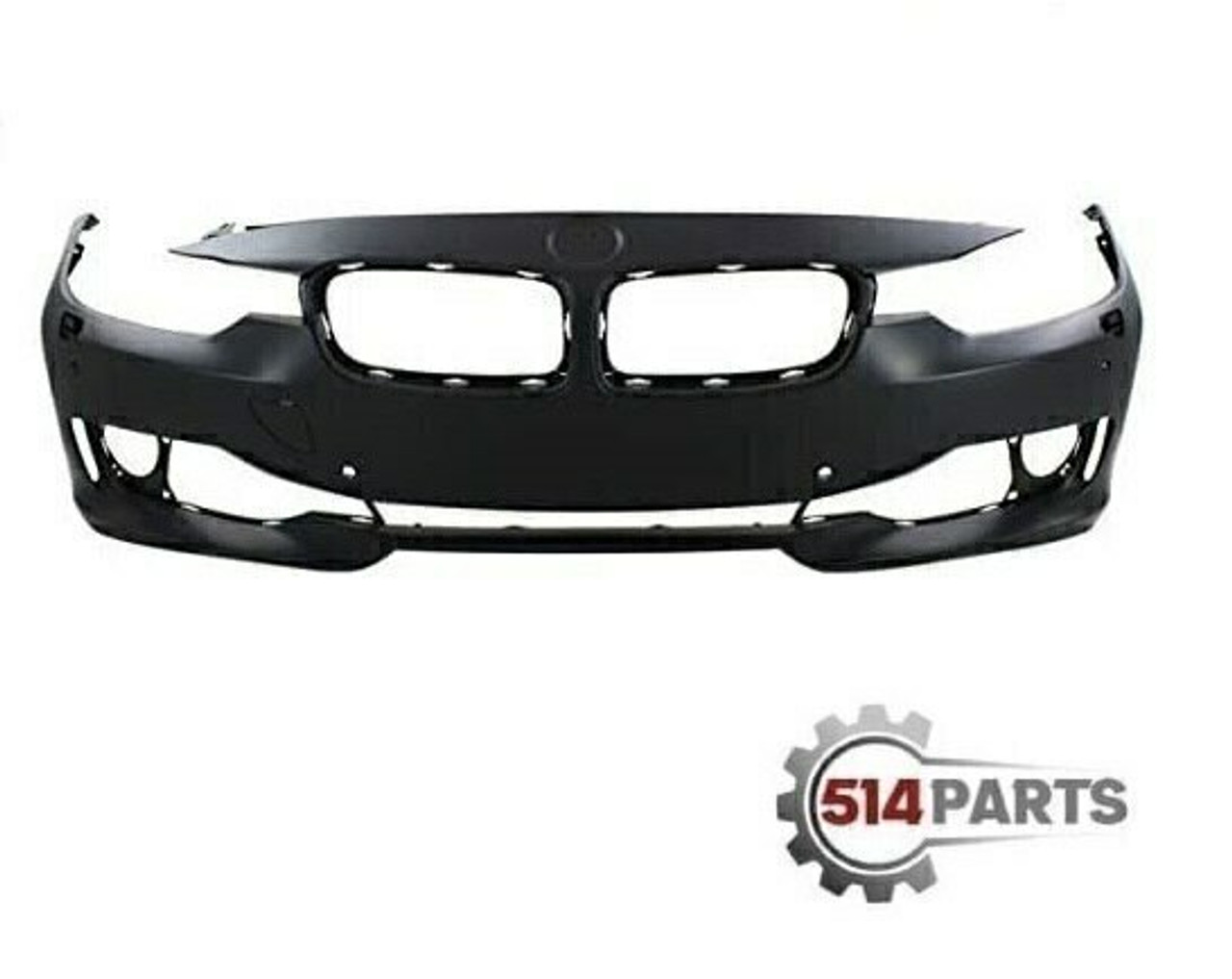 2012 - 2015 BMW 3 SERIES SEDAN/WAGON FRONT BUMPER WITH SENSOR WITH HEAD LIGHTS WASHER NO CAMERA NO PARK DISTANCE CONTROL WITH MOLDING - PARE-CHOCS AVANT AVEC SENSOR AVEC LAVE PHARES NO CAMERA NO PARK DISTANCE CONTROL AVEC MOLDING