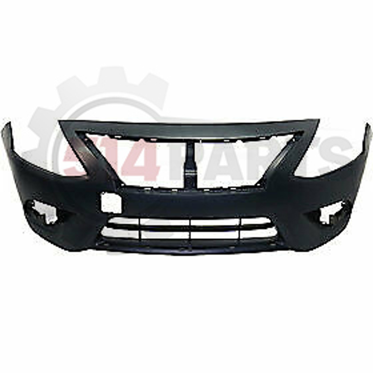 2015 - 2019 NISSAN VERSA SEDAN FRONT BUMPER COVER with CHROME MOULDING - PARE-CHOC AVANT avec MOULURE CHROME