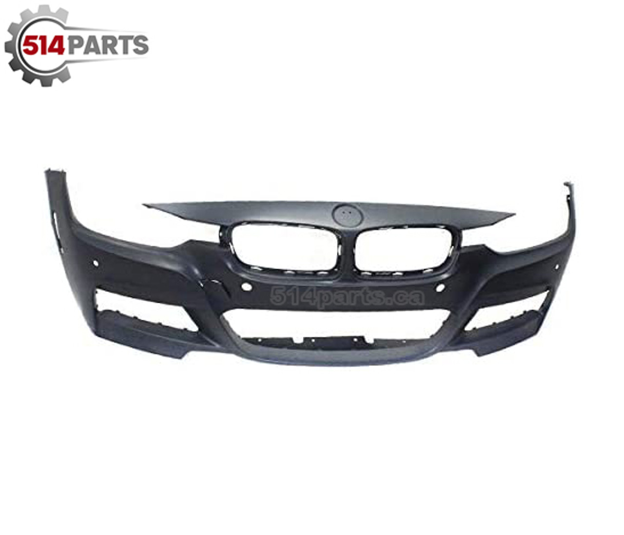 2013 - 2018 BMW 3 SERIES FRONT BUMPER WITH M PKG NO HEAD LIGHTS WASHER WITH PARK DISTANCE CONTROL WITH SENSOR NO CAMERA  PARE-CHOC AVANT AVEC M PKG NO LAVE PHARES AVEC PARK DISTANCE CONTROL AVEC SENSOR NO CAMERA