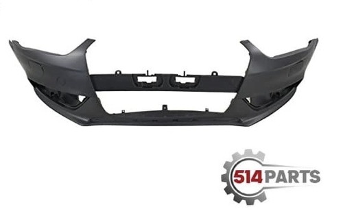 2013 - 2016 AUDI A4 FRONT BUMPER COVER  NO S-LINE PKG WITH HEAD LIGHTS WASHER NO SENSOR   PARE-CHOC AVANT NO S-LINE AVEC LAVE PHARES NO SENSOR