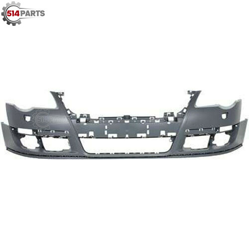 2006 - 2010 VOLKSWAGEN PASSAT FRONT BUMPER COVER PRIMED without SENSOR HOLES with HEADLIGHT WASHER - PARE-CHOCS AVANT PRIME sans TROUS DE CAPTEUR avec LAVE PHARES