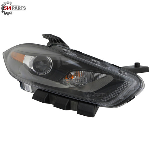 2013 - 2016 DODGE DART XENON HEADLIGHTS with BLACK TRIM High Quality - PHARES AVANT au XENON avec GARNITURE NOIRE Haute Qualite