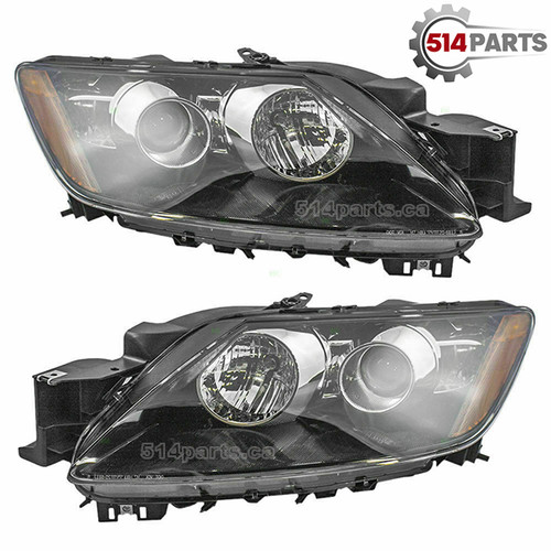 2010 - 2011 MAZDA CX-7 HALOGEN HEADLIGHTS with INTEGRAL TURN SIGNAL High Quality - PHARES AVANT a HALOGENE avec CLIGNOTANT INTEGRAL Haute Qualite
