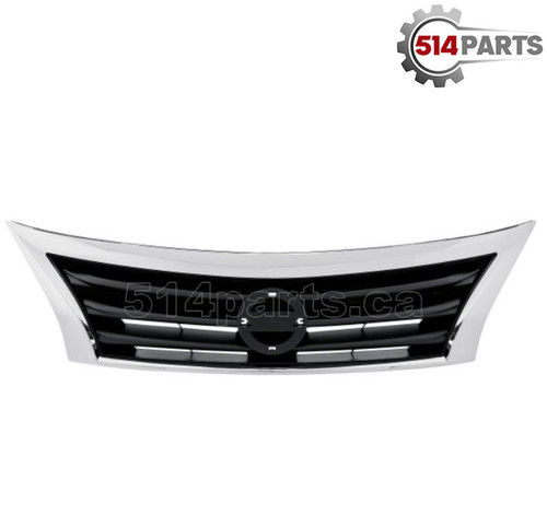 2013 - 2015 NISSAN ALTIMA FRONT BUMPER COVER GRILLE BLACK with CHROME FRAME- CALANDRE pour PARE-CHOCS AVANT NOIR avec CADRE CHROME 2013 - 2015 NISSAN ALTIMA FRONT BUMPER COVER GRILLE BLACK with CHROME FRAME- CALANDRE pour PARE-CHOCS AVANT NOIR avec CADRE CHROME