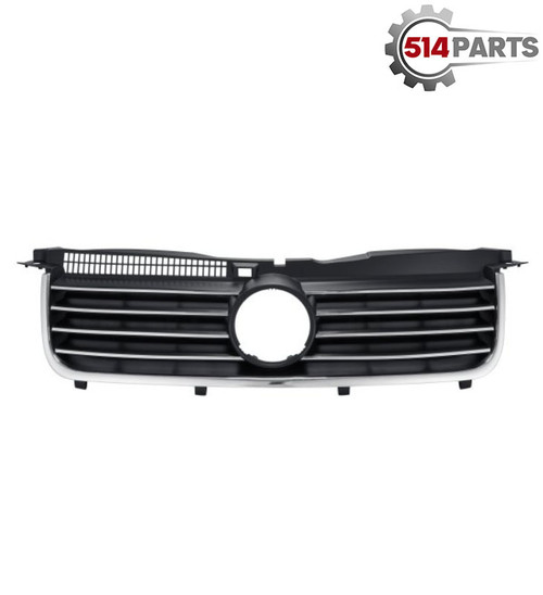 2001 - 2005 VOLKSWAGEN PASSAT 1.8/2.0L FRONT BUMPER COVER GRILLE CHROME/BLACK - CALANDRE pour PARE-CHOCS AVANT CHROME/NOIR