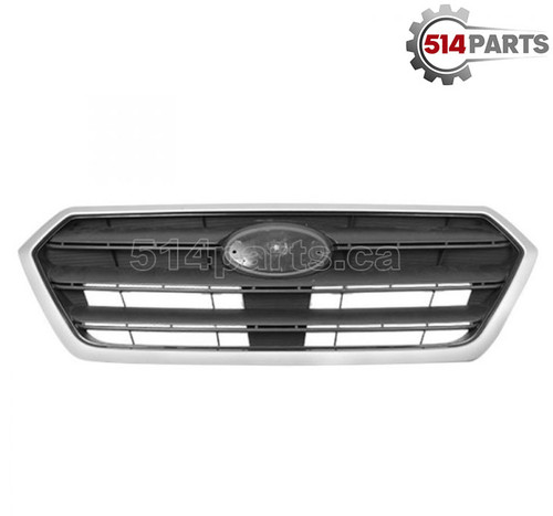 2015 - 2017 SUBARU LEGACY FRONT BUMPER COVER GRILLE MATTE DARK GRAY with GRAY MOLDING - CALANDRE pour PARE-CHOCS AVANT GRIS FONCE avec MOULURE GRIS