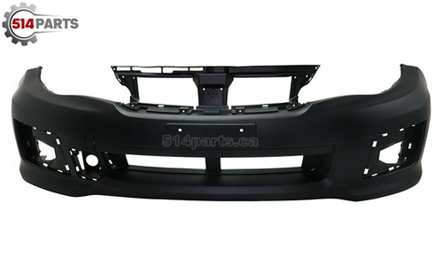 2011 - 2014 SUBARU IMPREZA WRX FRONT BUMPER COVER with LARGE SQUARE FOG INSERT HOLES - PARE-CHOC AVANT avec DE GRANDS TROUS D'INSERTION DE BROUILLARD CARRES