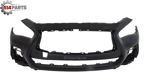 2018 - 2020 INFINITY Q50 SEDAN SPORT/RED SPORT FRONT BUMPER COVER without SENSOR HOLES - PARE-CHOC AVANT avec PAQUET SPORT/SPORT ROUGE sans TROUS de CAPTEUR
