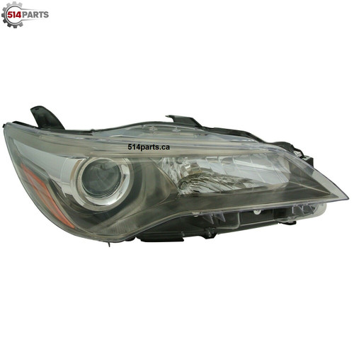 2015 - 2017 TOYOTA CAMRY and CAMRY HYBRID SE/XSE 4CYL BLACK BEZEL HALOGEN HEADLIGHTS - PHARES AVANT HALOGEN AVEC LUNETTE NOIRE