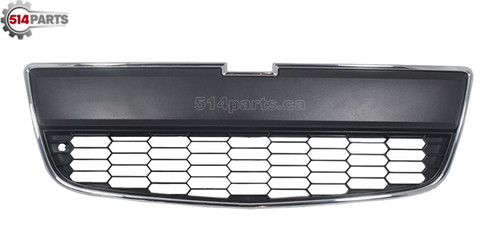 2012 - 2016 CHEVROLET SONIC SEDAN/HATCHBACK FRONT BUMPER COVER GRILLE DARK GRAY with CHROME MOLDING - CALANDRE pour PARE-CHOCS AVANT GRIS FONCE avec MOULURE CHROME