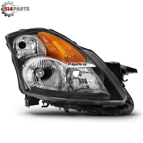 2007 NISSAN ALTIMA and ALTIMA HYBRID HEADLIGHTS HALOGEN BLACK HOUSING High Quality - PHARES AVANT HALOGENE BOITIER NOIR Haute Qualite