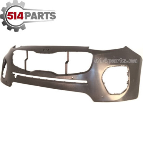 2017 - 2019 KIA SPORTAGE FWD MODELS FRONT BUMPER COVER WITH PARK ASSIST SENSOR HOLES - CACHE DU PARE-CHOCS AVANT AVEC TROUS POUR CAPTEURS D'ASSISTANCE AU STATIONNEMENT