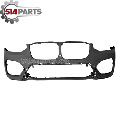 2018 - 2021 BMW X3 WITHOUT M-PACKAGE 30I X-LINE FRONT BUMPER COVER WITH 2 PARK ASSIST SENSOR HOLES - CACHE DU PARE-CHOCS AVANT AVEC TROUS POUR CAPTEURS D'ASSISTANCE AU STATIONNEMENT