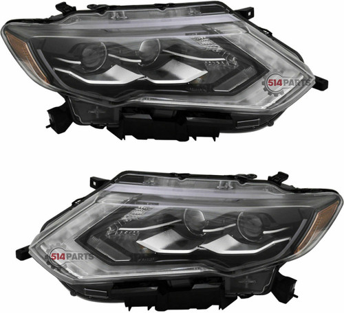 2017 - 2019 NISSAN ROGUE and ROGUE HYBRID LED HEADLIGHTS High Quality - PHARES AVANT a DEL Haute Qualite