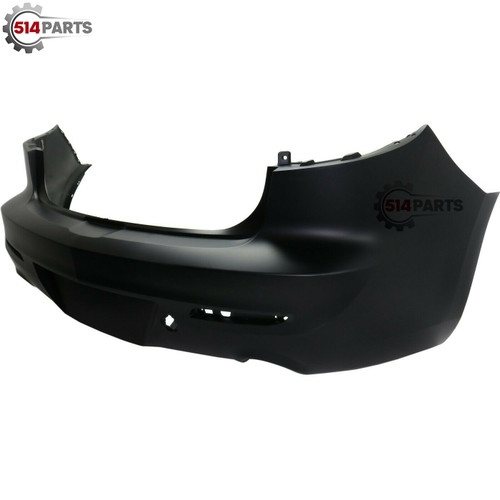 2010 - 2013 MAZDA 3 2.5L SEDAN DUAL EXHAUST PRIMED REAR BUMPER COVER - PARE-CHOC ARRIERE PRIME DOUBLE ECHAPPEMENT