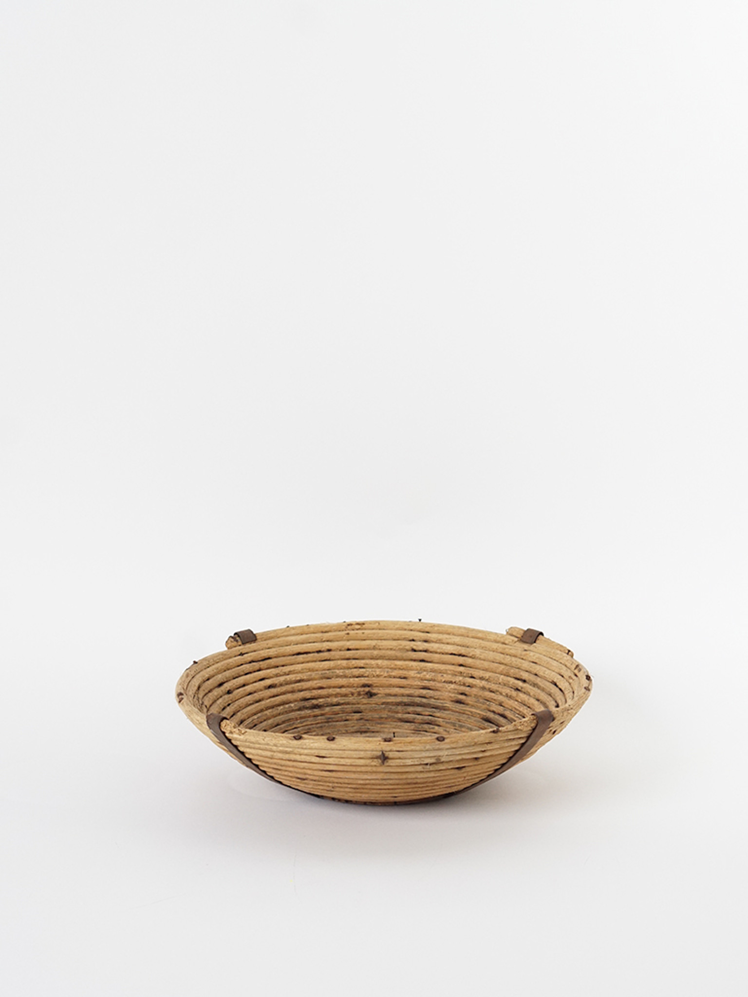 Vintage Coiled Wood Basket