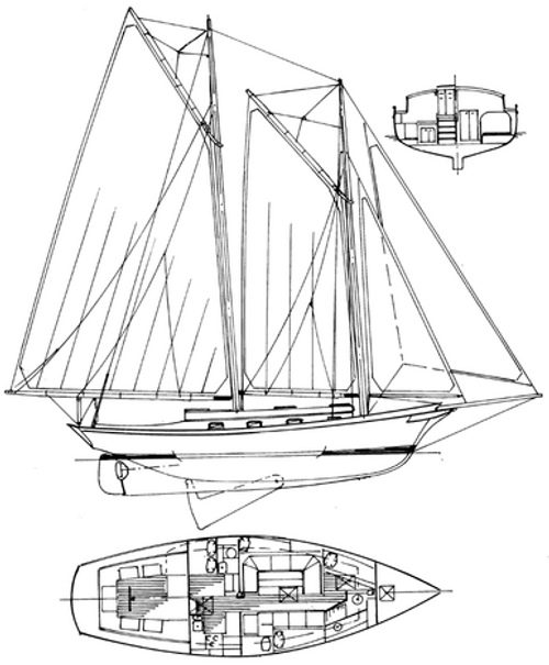 50' Cape May Schooner Plans