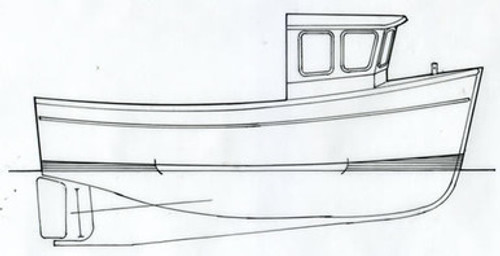 Mylor 27' Strip Planked Fishing Boat Plans