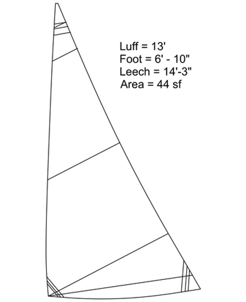 44 Square Foot Canoe Sail