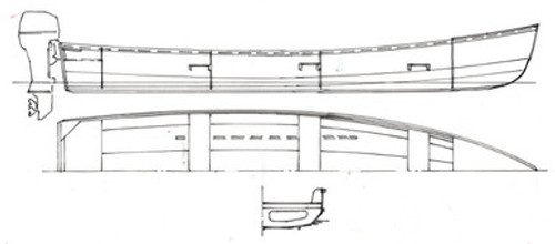 18' Outboard Motor Freight Canoe Plans