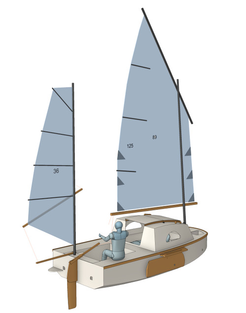 Micro Scow 4M Coastal Cruiser Digital Plans