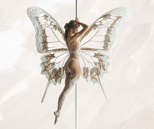 Powder Coated Finish Dance Pole with Carry Case