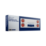 33-3/4" Stainless Rear Center Panel With Four 10 LED 4" Lights & Visors - Red LED/Red Lens 33-3/4" Stainless Rear Center Panel With Four 10 LED 4" Lights & Visors - Red LED/Red Lens