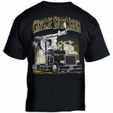 CSM Tommy Gun & Peterbilt Day Cab T-Shirt W/ Lettering & Flame Color Option