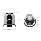 Chrome Steel Standard Nut Cover With Flange
