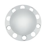 Chrome Dome Front Axle Cover 3PC Kit For Steel Wheel