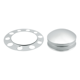 Chrome Dome Front Axle Cover 3PC Kit For Steel/Aluminum Wheel
